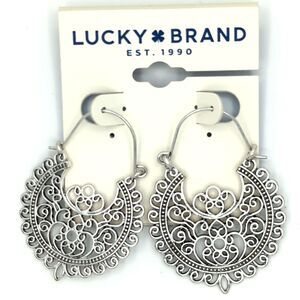 Lucky Brand – filigree statement drop earrings – boho festival  – NWT